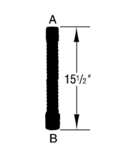 Kühlwasserschlauch - Radiator Hose Flex  31,75  x 38,1 x 394mm